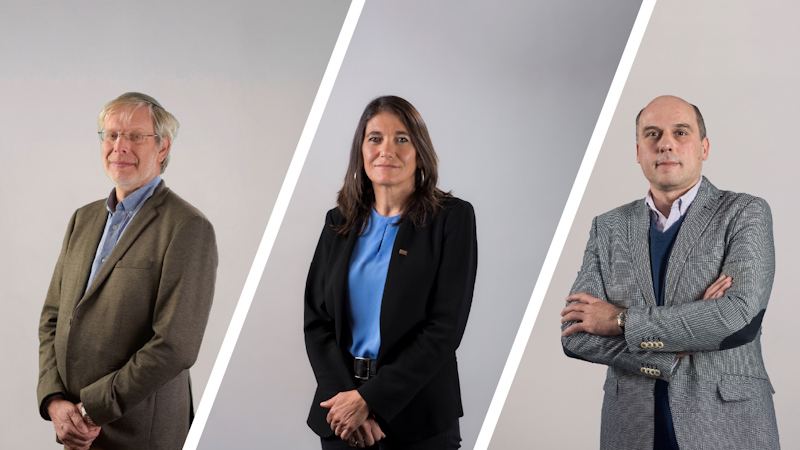 *Dr. Néstor Gandelman, Cra. Cecilia Bello y Dr. Nicolás Gambetta*